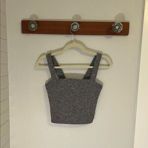 Vouri Gray Cropped Sports Bra